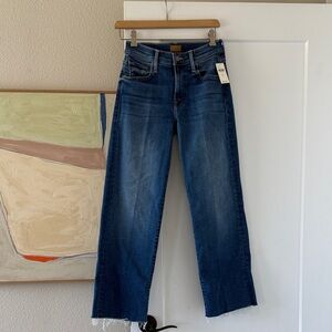 NWT Mother The Mid Rise Rambler Zip Ankle Fray